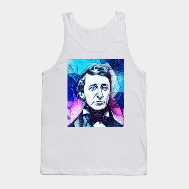 Henry David Thoreau Snowy Portrait | Henry David Thoreau Artwork 5 Tank Top by JustLit